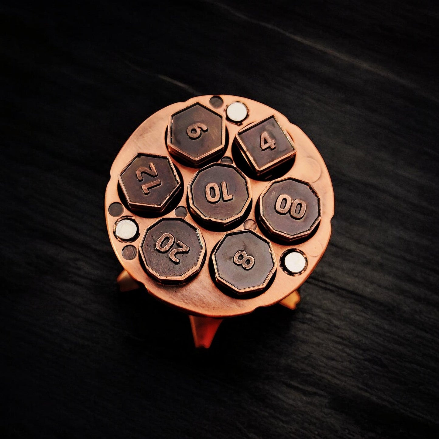 Bronze Revolver | Metal Dice Set for DnD Tabletop Games