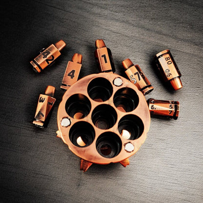 Bronze Revolver | Metal Dice Set for DnD Tabletop Games