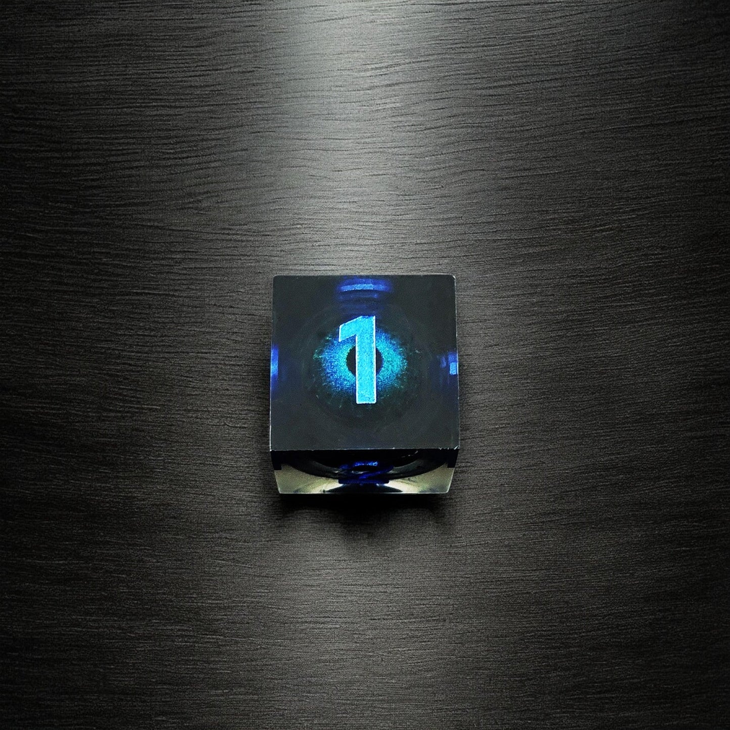 Ethereal Blue Core Dragon Eye Liquid Core Resin D&D Dice Set