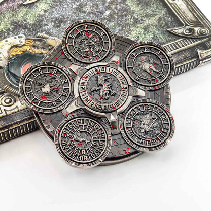 Ember Dice Sigil #001 The Array | 7-in-1 Planetary Spinner DND Dice