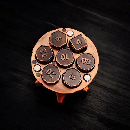 Bronze Revolver | Metal Dice Set for DnD Tabletop Games
