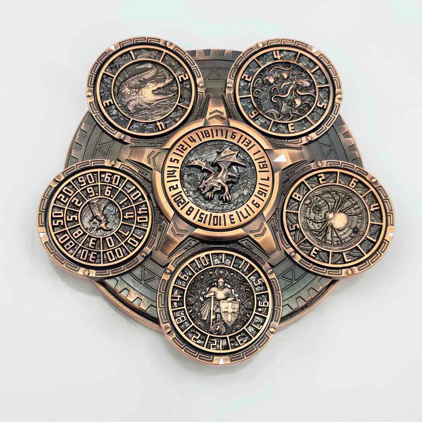 Ember Dice Sigil #001 The Array | 7-in-1 Planetary Spinner DND Dice