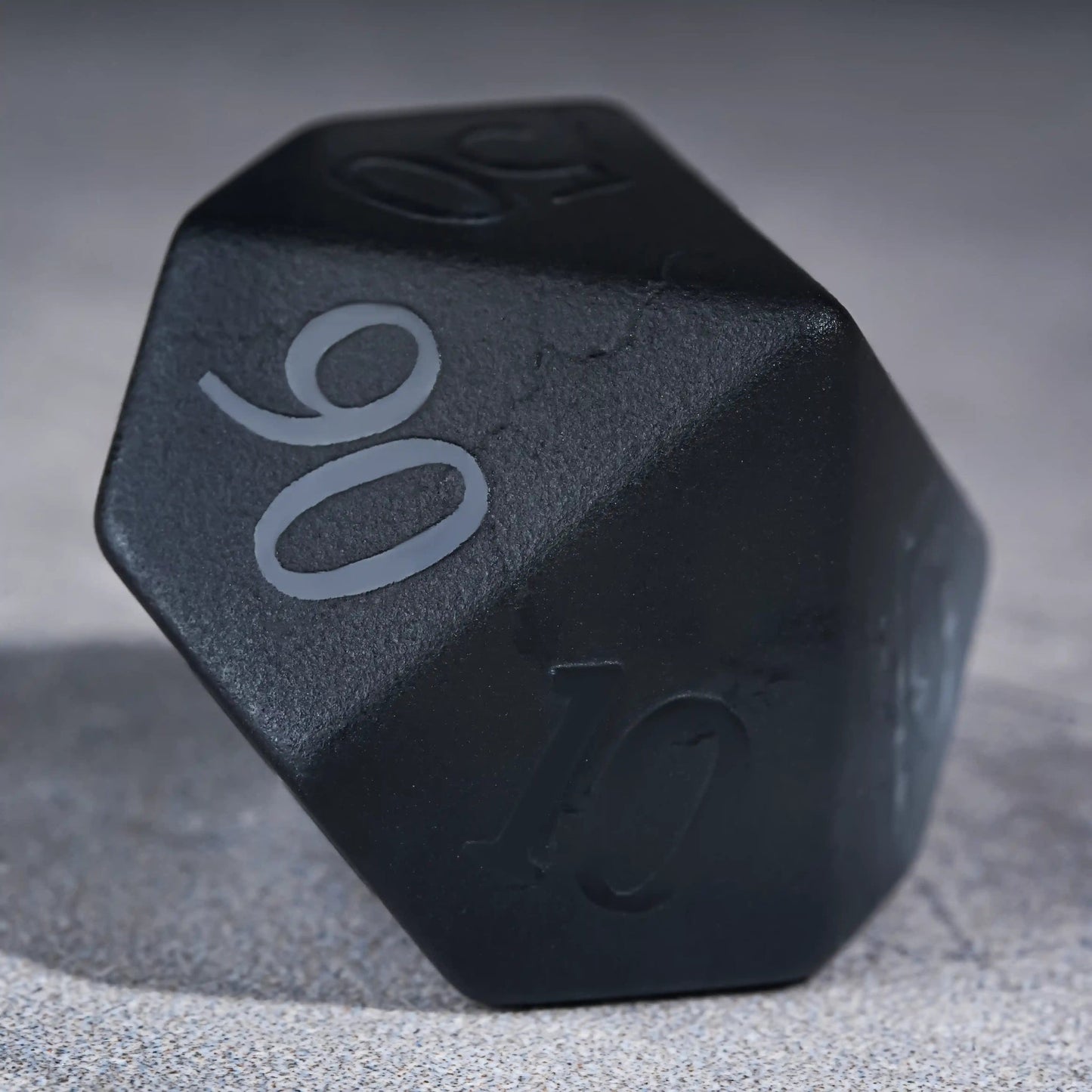 Matte Black Polyhedron Gemstone DND Dice Set for Tabletop TTRPG
