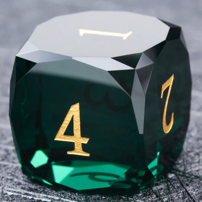 Ember Dice DND Multi-Sided Engraved Glass Gemstone Dice Set