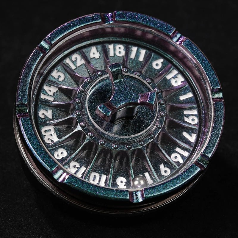 Spinning Steel Ball D20 Roulette Dice | Unique Metal DND Dice Spinner