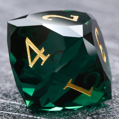 Ember Dice DND Multi-Sided Engraved Glass Gemstone Dice Set