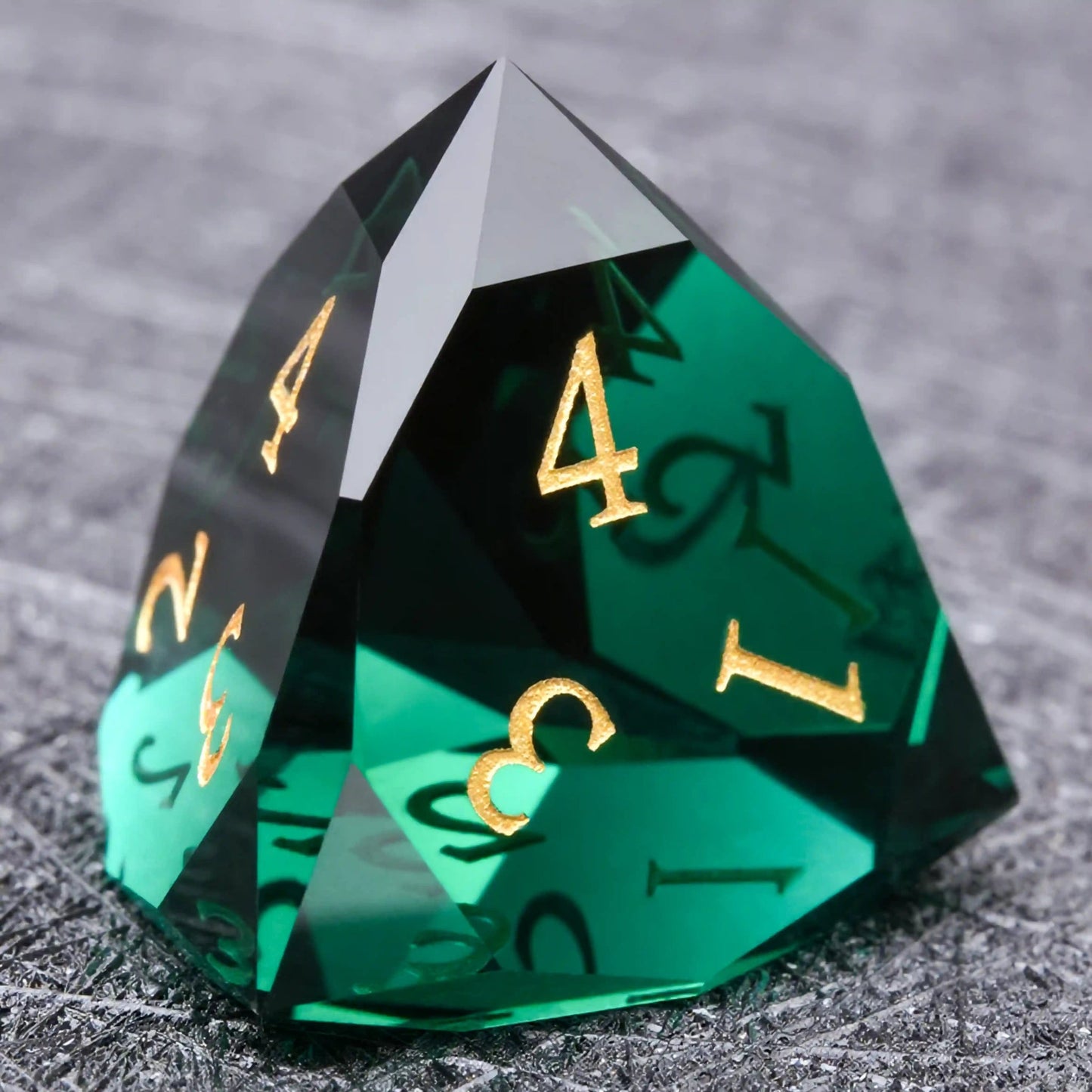 Ember Dice DND Multi-Sided Engraved Glass Gemstone Dice Set