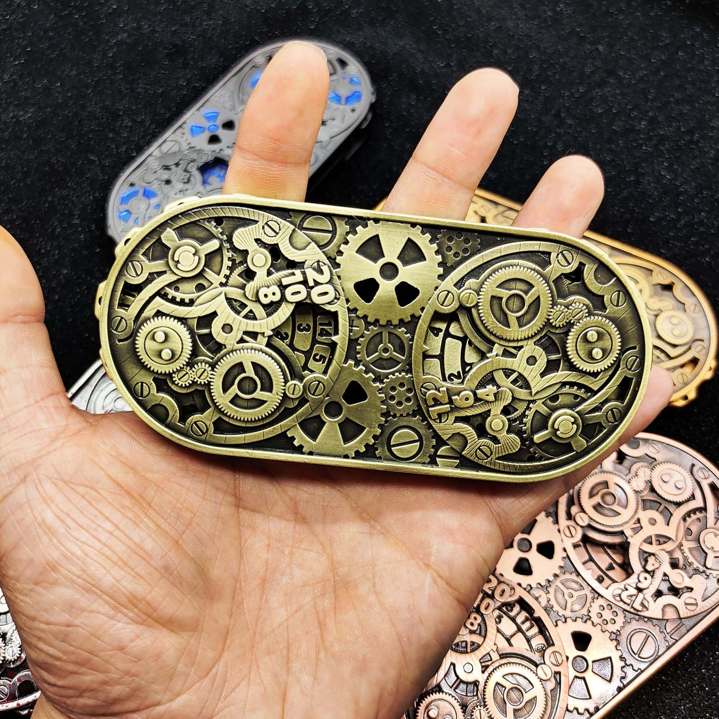 Ember Dice Artifact #O01 7-in-1 Gearforged Spinner DND Dice