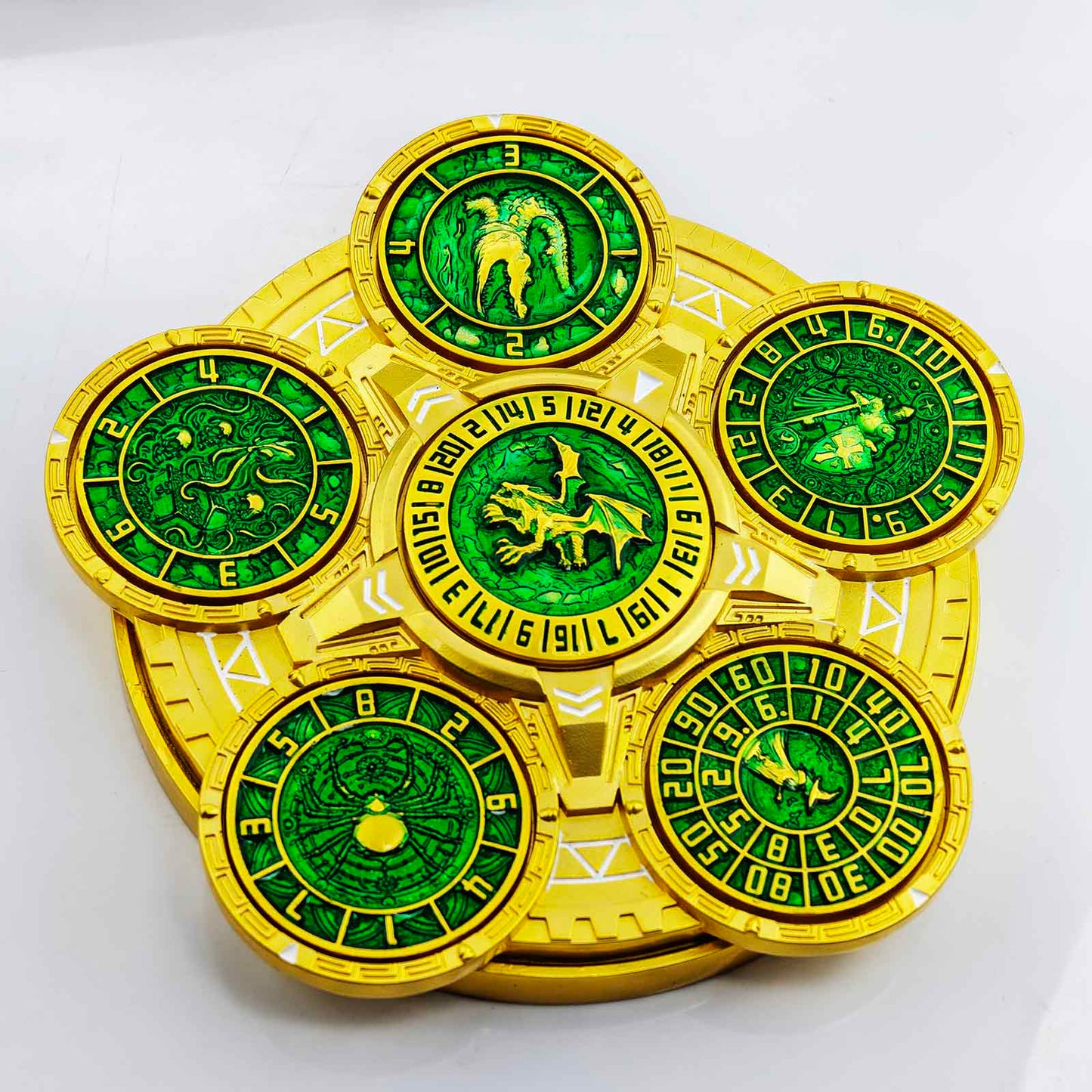 Ember Dice Sigil #001 The Array | 7-in-1 Planetary Spinner DND Dice