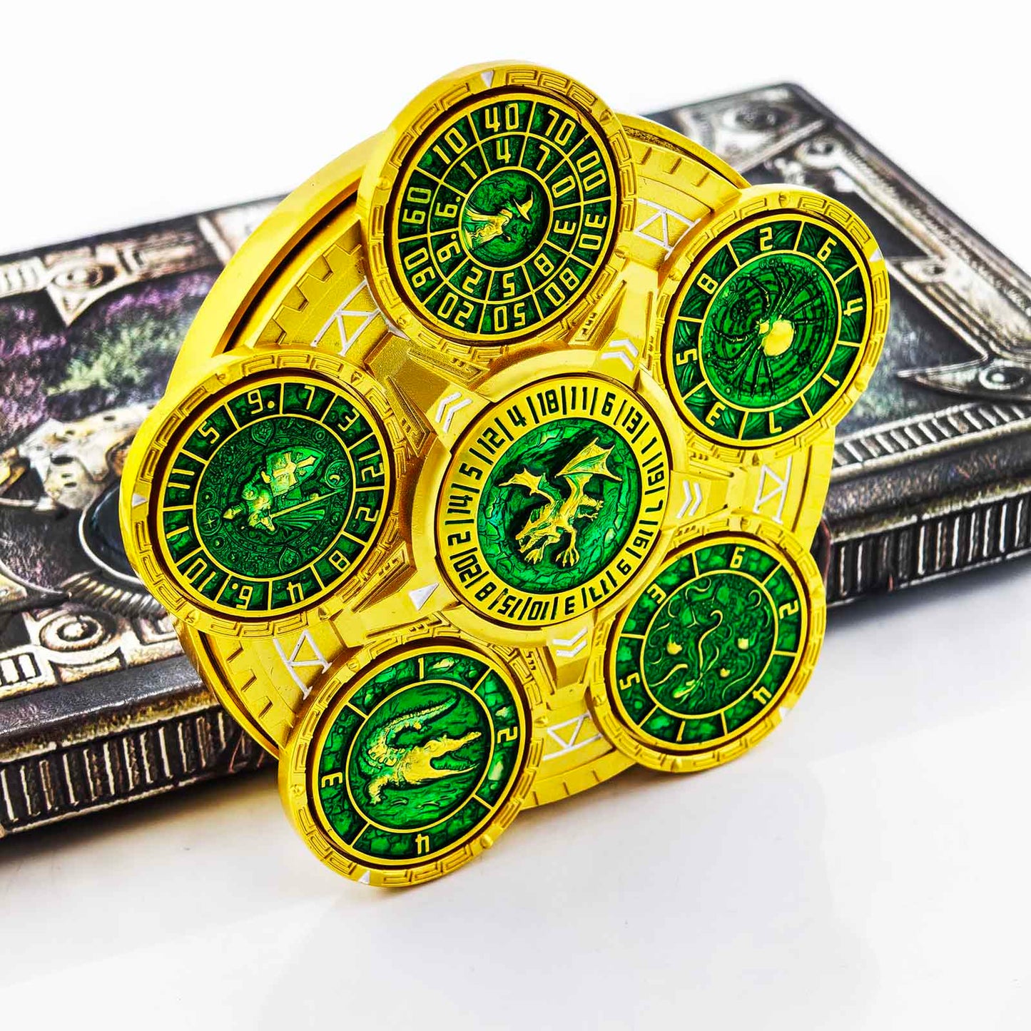 Ember Dice Sigil #001 The Array | 7-in-1 Planetary Spinner DND Dice
