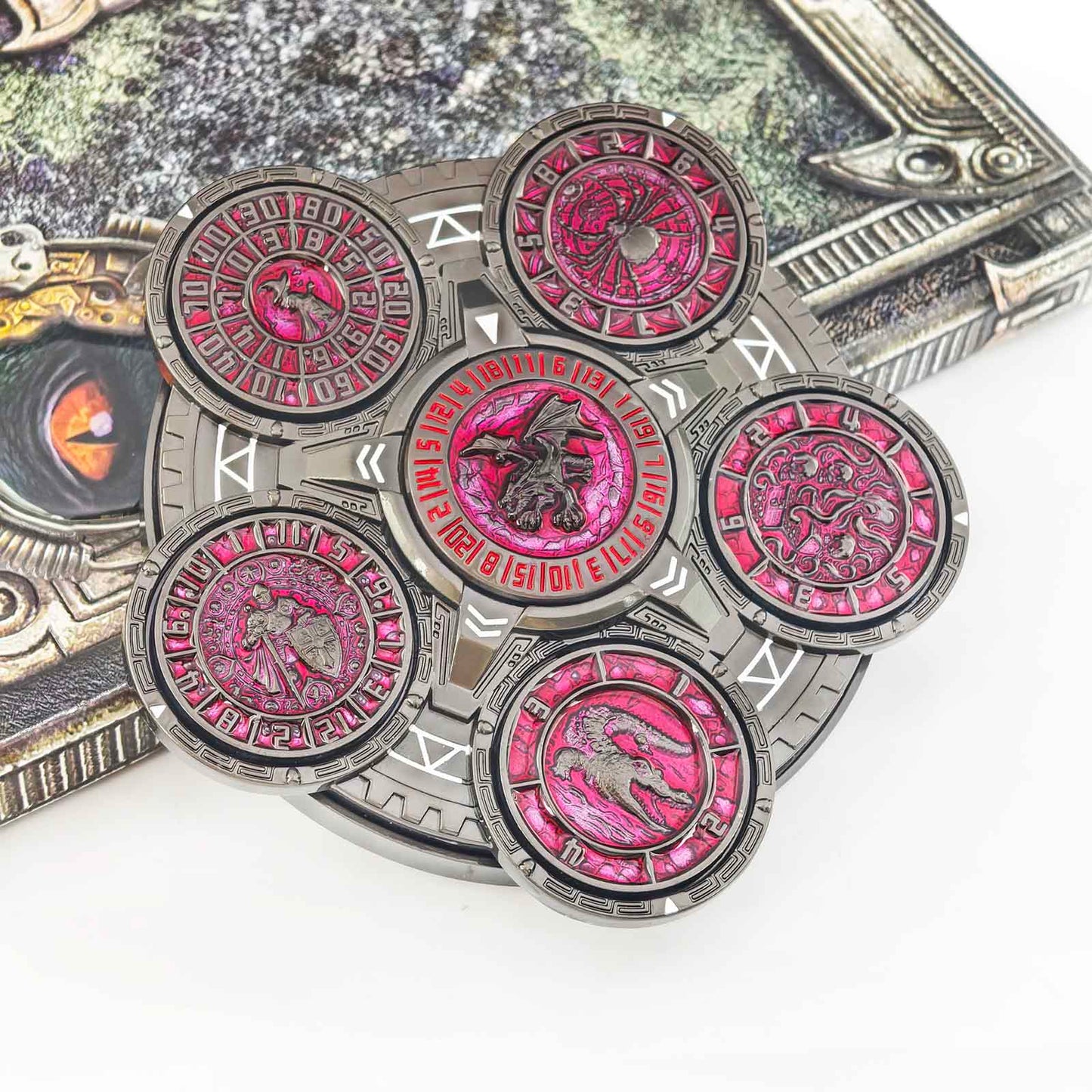Ember Dice Sigil #001 The Array | 7-in-1 Planetary Spinner DND Dice