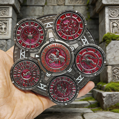 Ember Dice Sigil #001 The Array | 7-in-1 Planetary Spinner DND Dice