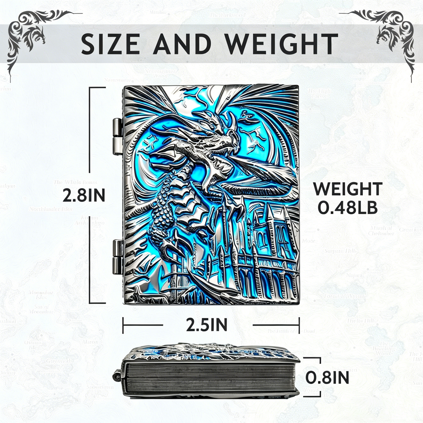 【NEW】Ember Dice Codex #O01-Spellbook | 7-in-1 Pocket Spinner DND Dice
