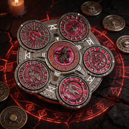 Ember Dice Sigil #001 The Array | 7-in-1 Planetary Spinner DND Dice