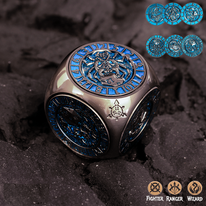 Ember Dice Relic #O02 7-in-1 Monster Cube Spinner DND Dice