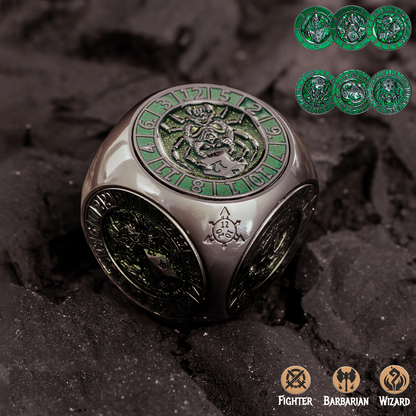 Ember Dice Relic #O02 7-in-1 Monster Cube Spinner DND Dice