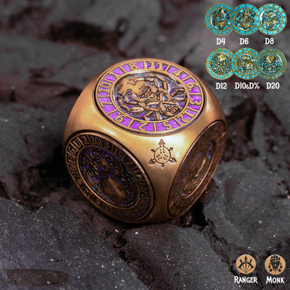 Ember Dice Relic #O02 7-in-1 Monster Cube Spinner DND Dice
