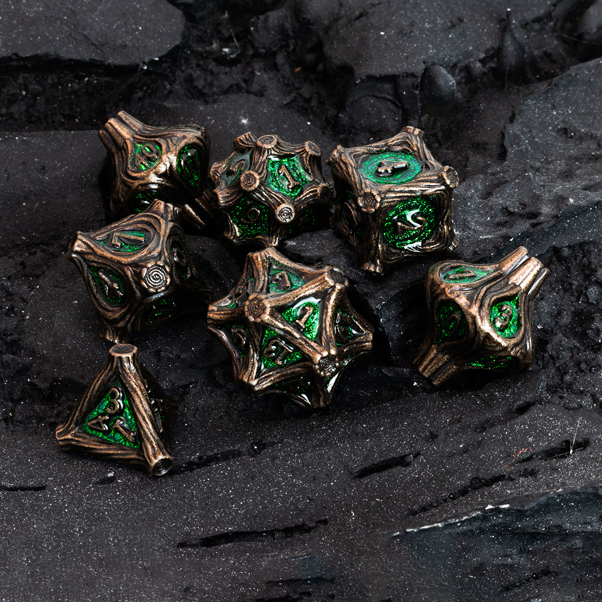 Ember Dice Timberbound No.1 - Premium Metal Dice Set